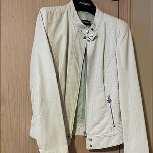 Danier Cream Leather Jacket